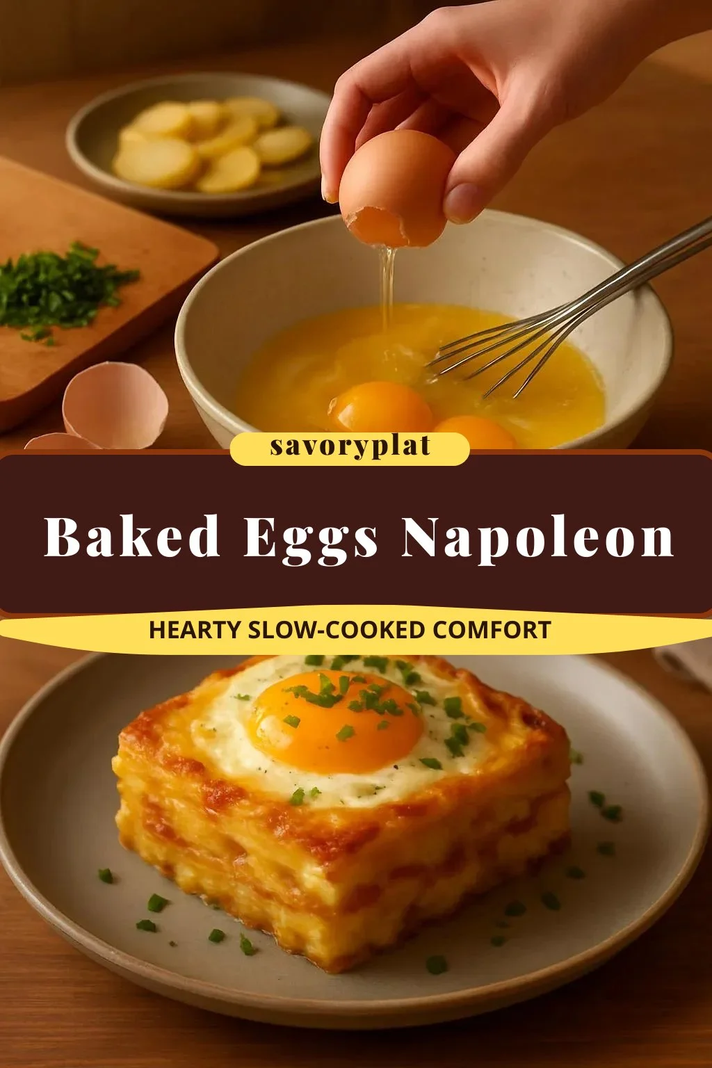 Baked Eggs Napoleon