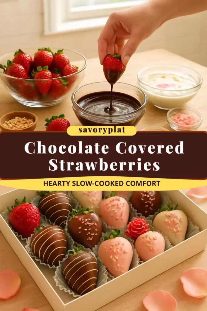 Delicious chocolate covered strawberries arranged on a platter