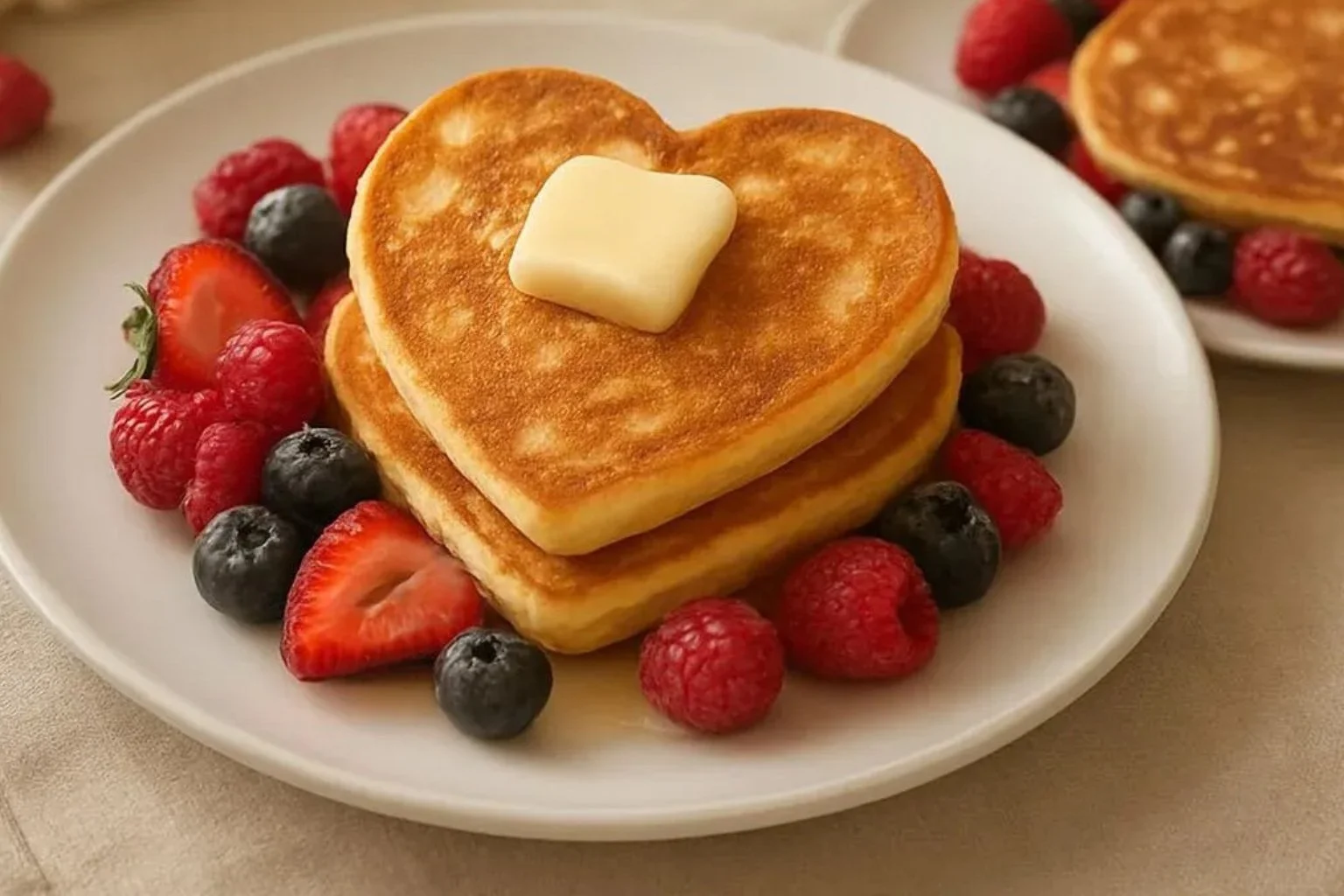 Heart-Shaped Pancakes